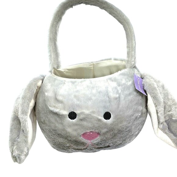 Plush Rabbit Easter Egg Basket NWT - Picture 1 of 12